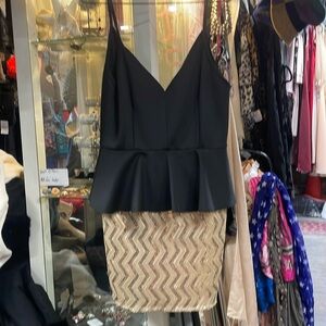 Necessary Clothing black/gold dress M